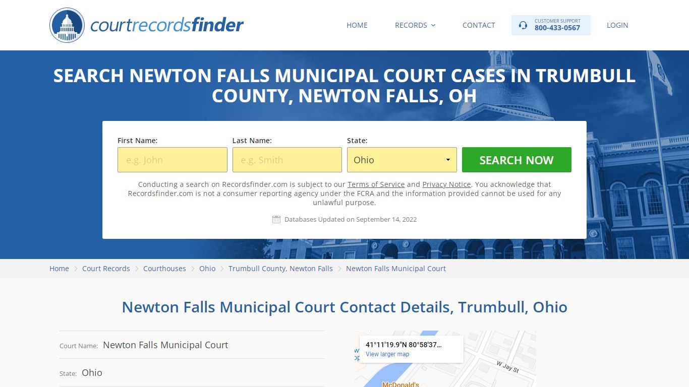 Newton Falls Municipal Court Case Search - RecordsFinder